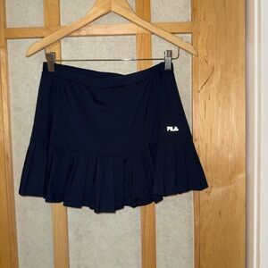 Fila Blue Mini Skater Skirt with Ruffled Design for Athletic Wear
